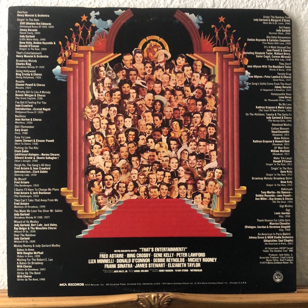 That's Entertainment Original Motion Picture Soundtrack Double Vinyl Lp Set